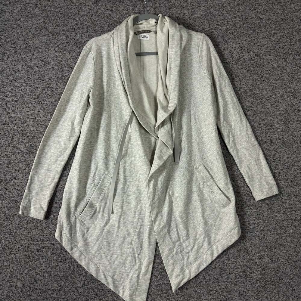 Athleta Women's Size XXS Gray Soft Cotton Vista Wrap Sweater Cardigan